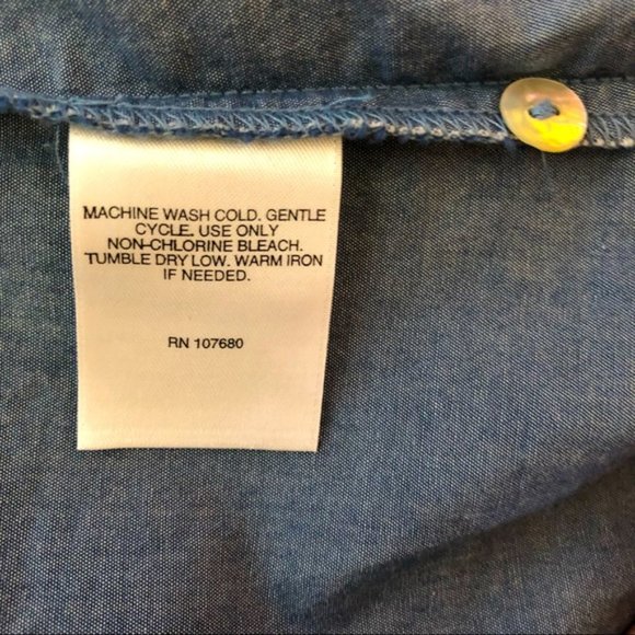 Womens Monteray Bay 100% Cotton button up ruffled sleeveless blouse size 12 - Picture 8 of 10